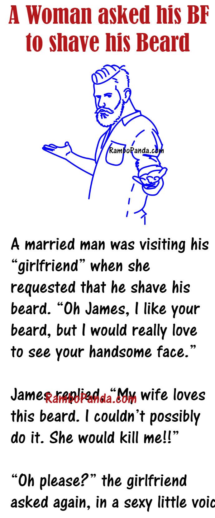 When a Woman was trying to Convince her Married BF to shave his Beard ...