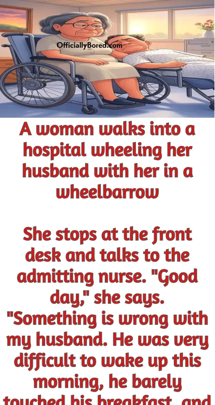 woman hospital lab report cat scan joke