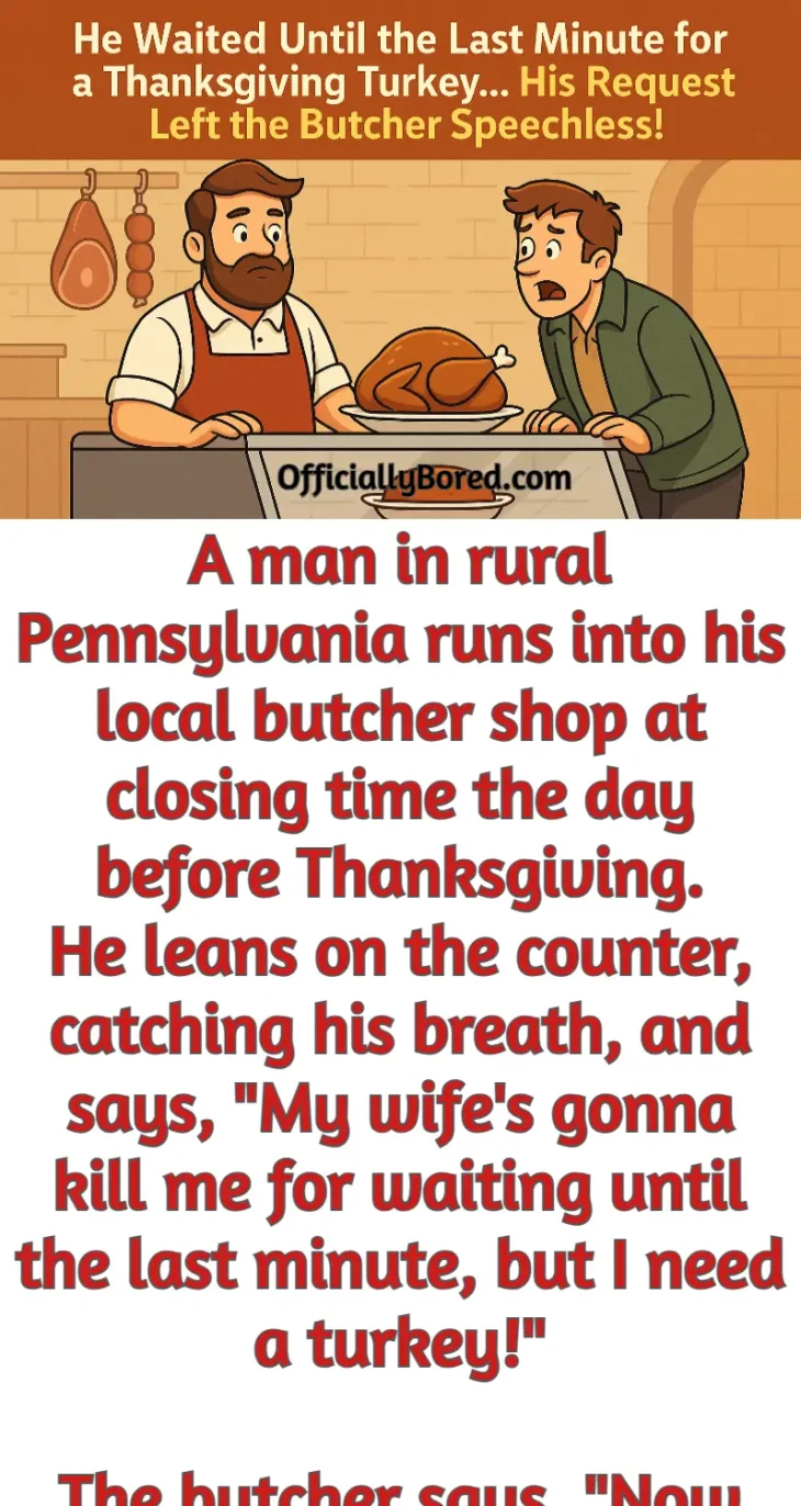 butcher turkey man buying joke