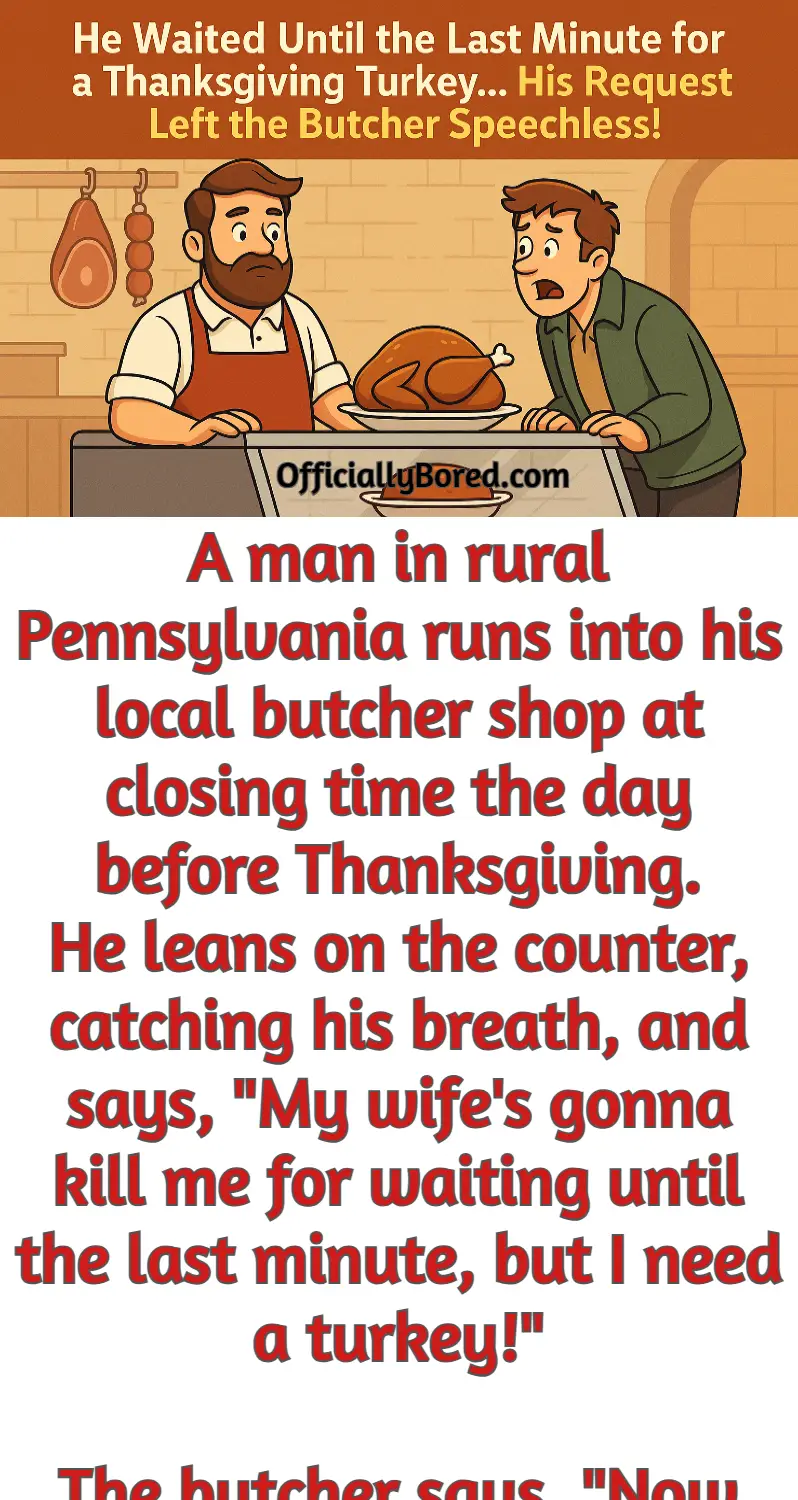butcher turkey man buying joke