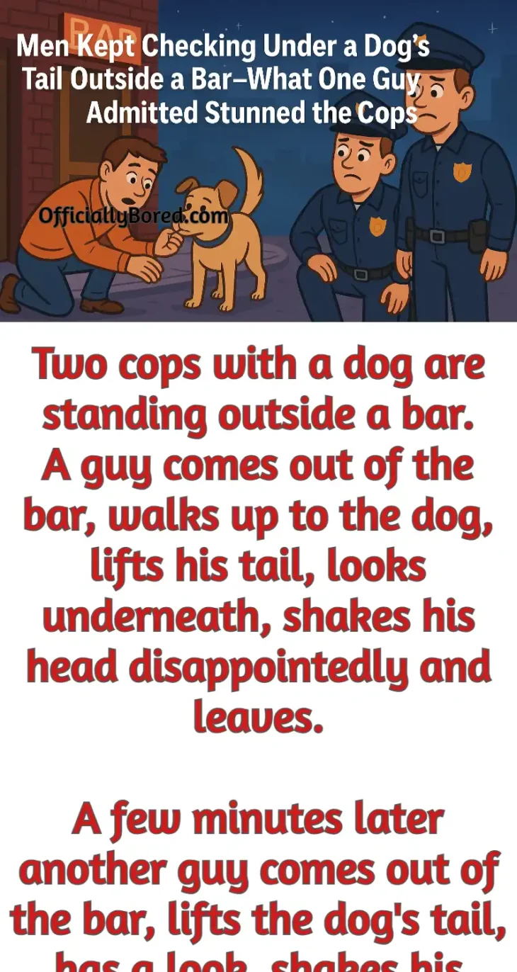 cops with dog bar funny joke