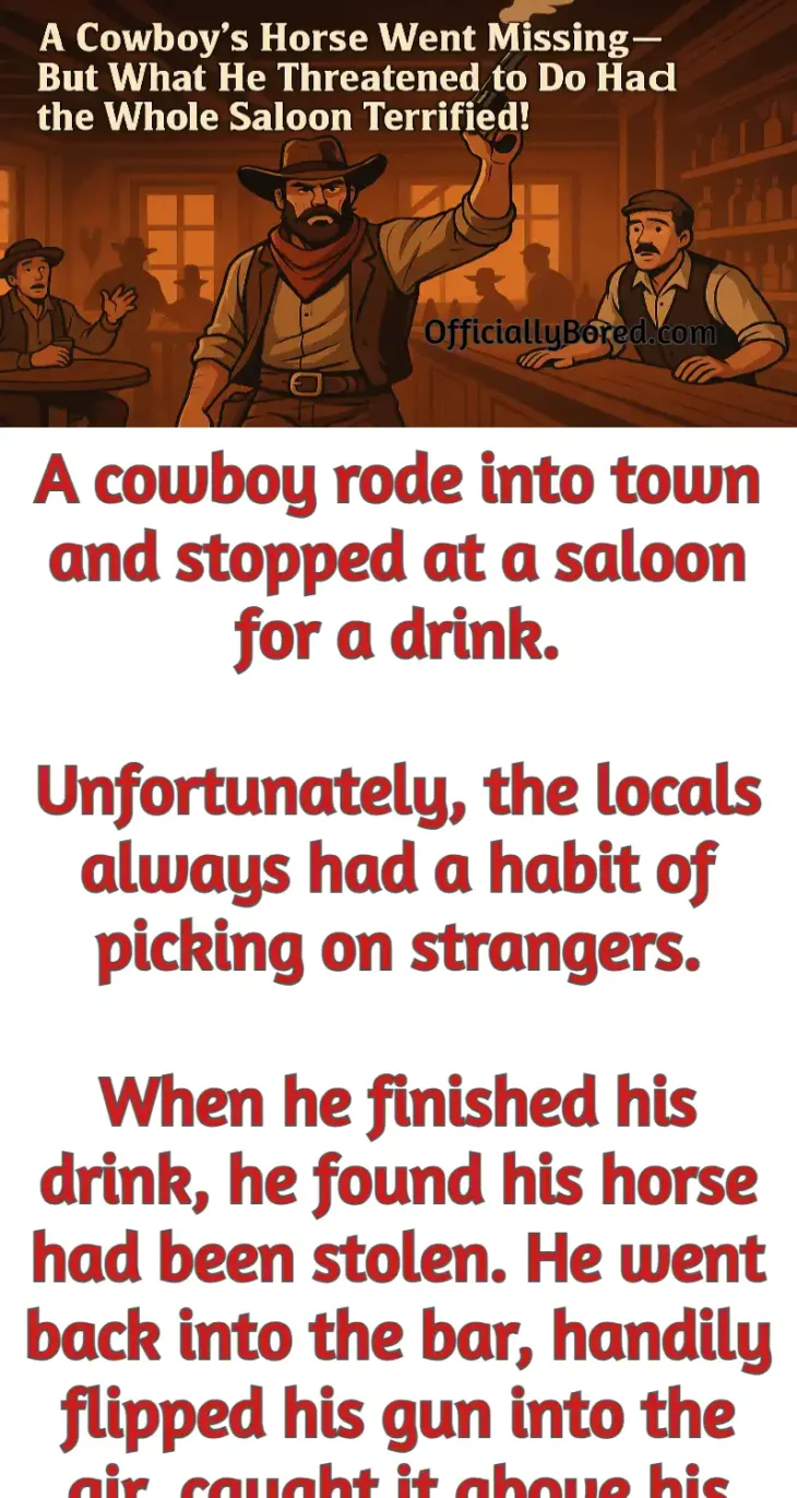 cowboy bar horse stolen joke