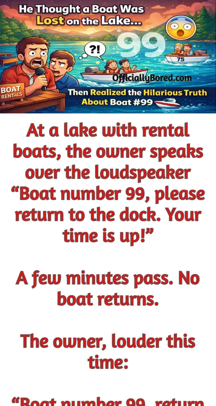 rental boats lake 99 funny joke story
